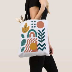 Bolso De Tela Boho moderno Resumen arte en la pared de la natura