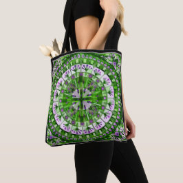 Bolso De Tela Boho Mosaic Tile Green Grass -