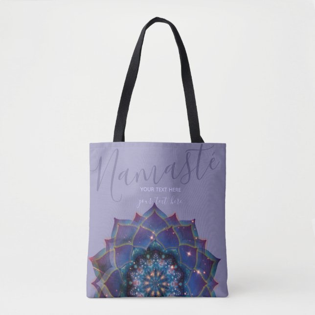Bolso De Tela Boho Nebula Bloom | Diseño de Mandala (Anverso)