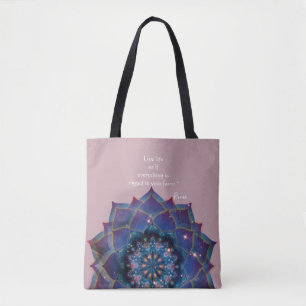 Bolso De Tela Boho Nebula Bloom Diseño de Mandala