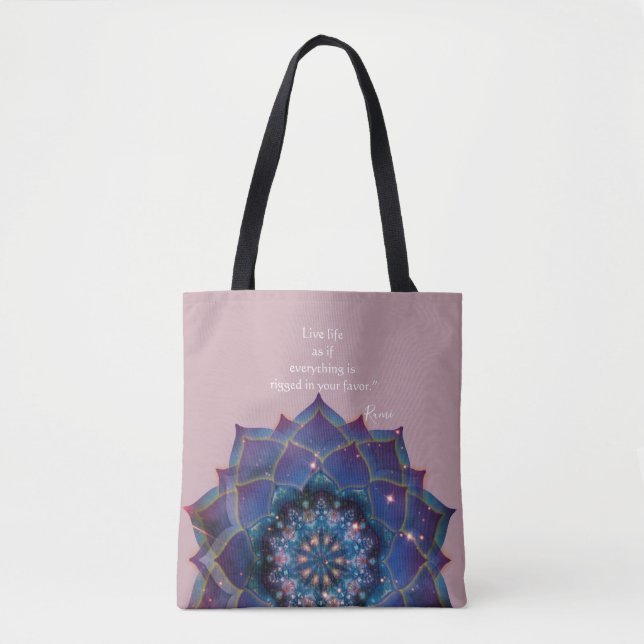 Bolso De Tela Boho Nebula Mandala, místico (Anverso)
