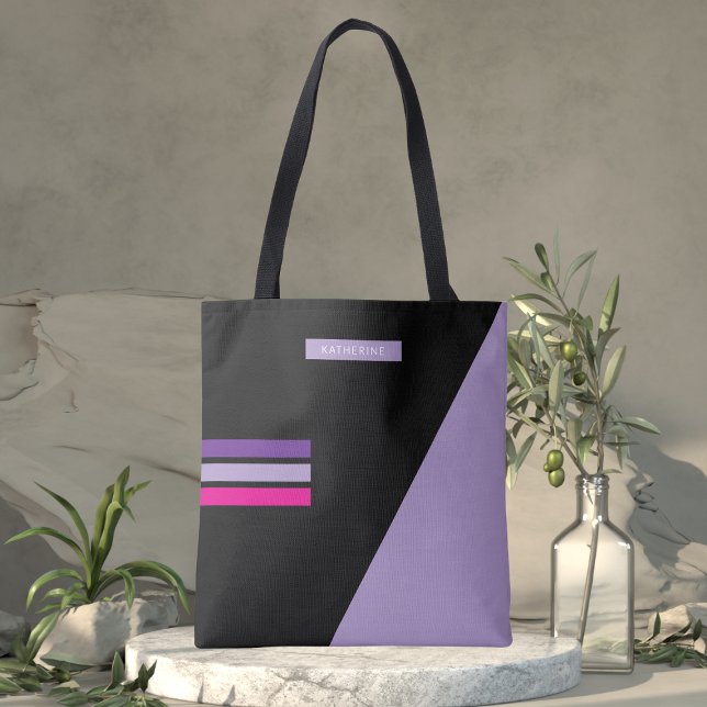 Bolso De Tela Boho Negro Abstracto Femenino de Moda  (Subido por el creador)