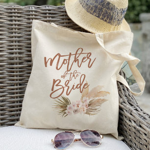 Bolso De Tela Boho Pampas Floral Madre de la novia