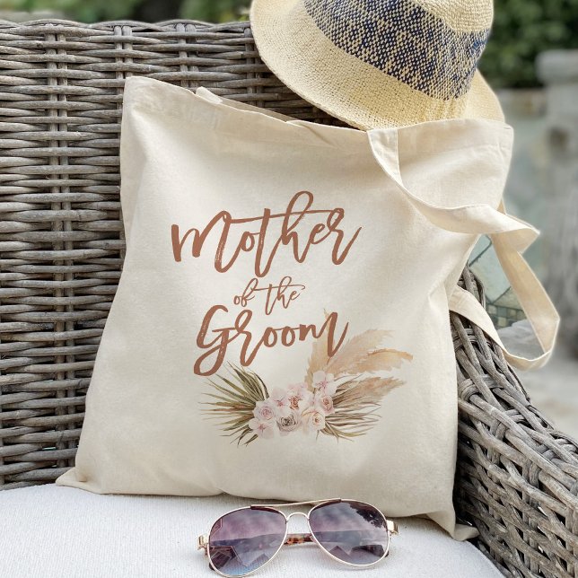 Bolso De Tela Boho Pampas Floral Madre del Groom (Subido por el creador)