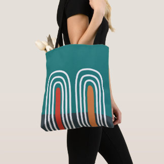Bolso De Tela Boho rainbow hand drawn design