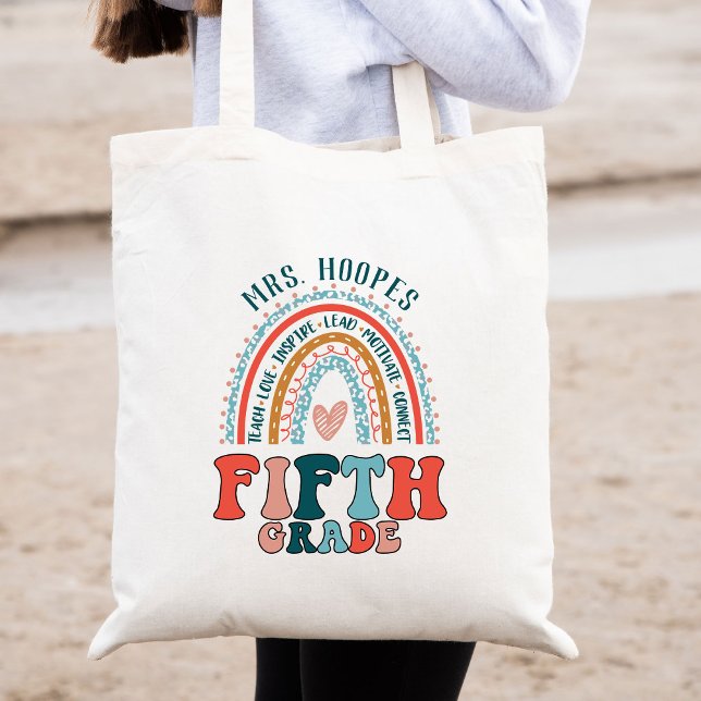 Bolso De Tela Boho Rainbow Personalizado del Escuadrón de Maestr (Subido por el creador)