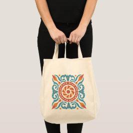 Bolso De Tela Boho Tile Tote Bag
