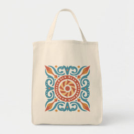 Bolso De Tela Boho Tile Tote Bag
