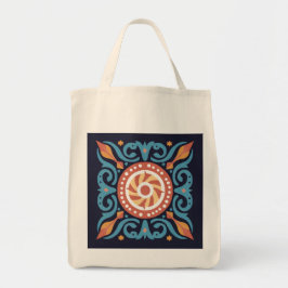 Bolso De Tela Boho Tile Tote Bag