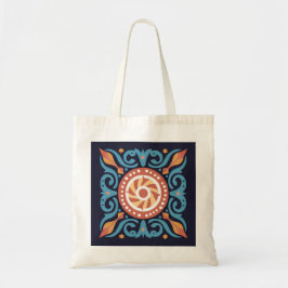 Bolso De Tela Boho Tile Tote Bag