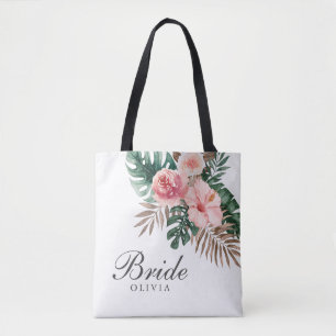 Bolso De Tela Boho Tropical Bride Tote Bag