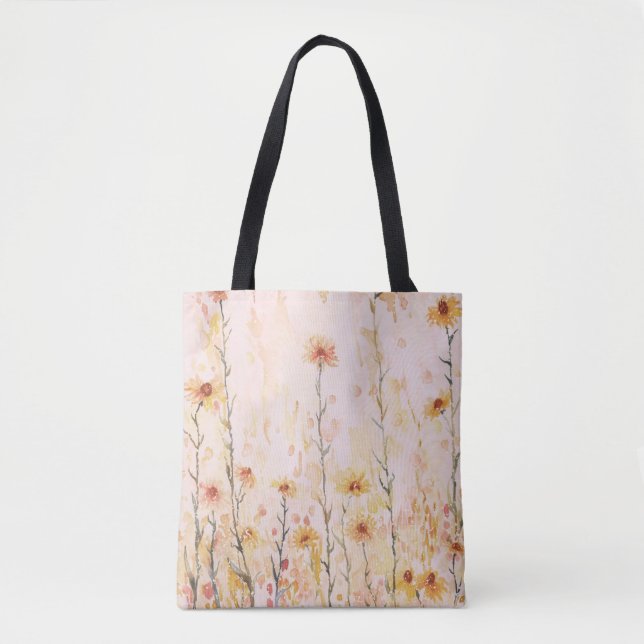 Bolso De Tela Boho Vintage Wildflowers (Anverso)