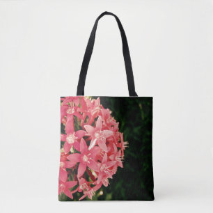 Bolso De Tela Bokeh floral rosa