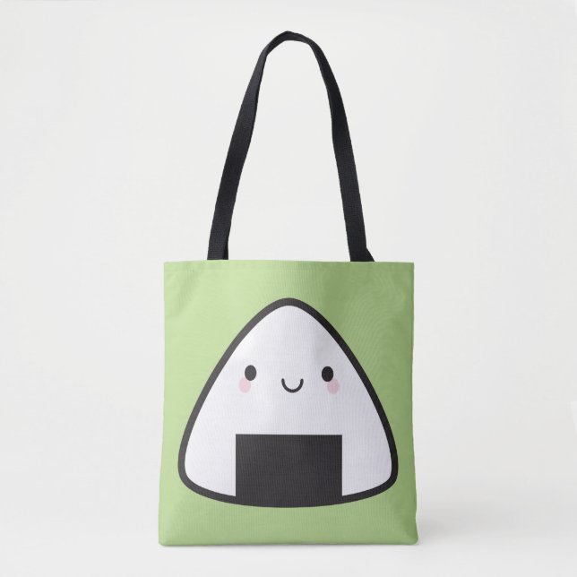 Bolso De Tela Bola de arroz de Kawaii Onigiri (Anverso)