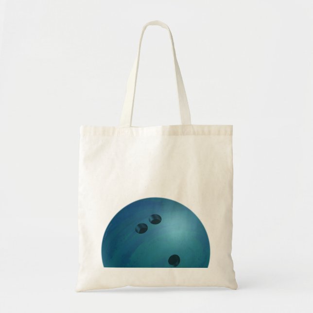 Bolso De Tela Bola de Boliche Azul (Frente)