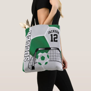 Bolso De Tela Bola de fútbol verde y blanca