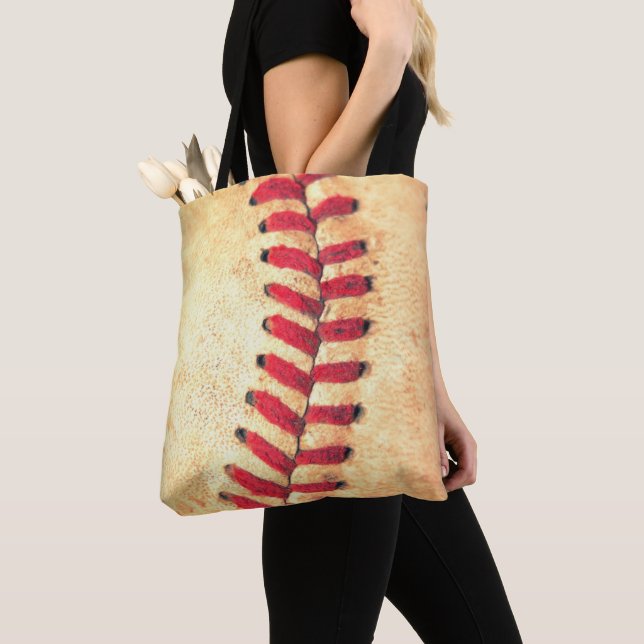 Bolso De Tela Bola del béisbol del vintage (Detalle)