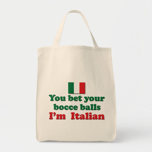 Bolso De Tela Bolas de Bocce del italiano (Frente)