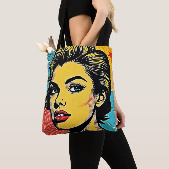 Bolso De Tela Bold Pop Art Woman Defined (Detalle)