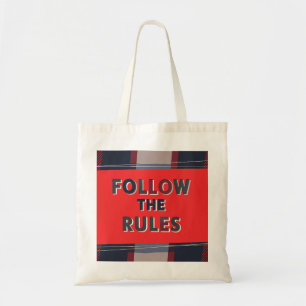Bolso De Tela Bold Rules: A Clear, Striking Message