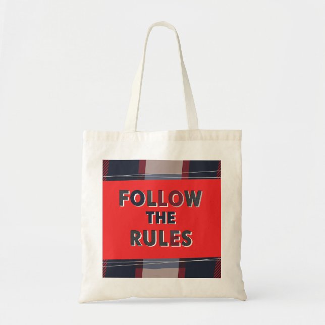 Bolso De Tela Bold Rules: A Clear, Striking Message (Frente)