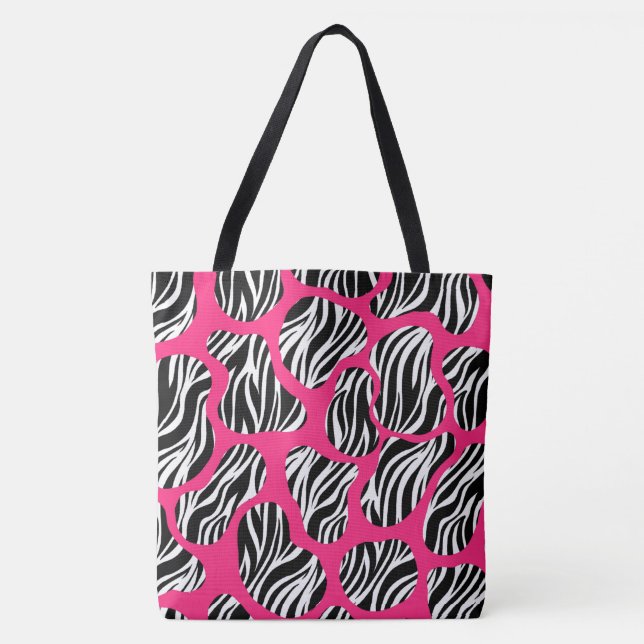 Bolso De Tela Bold Zebra Stripe Abstract (Anverso)