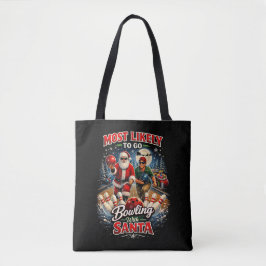 Bolso De Tela Boliche con Santa