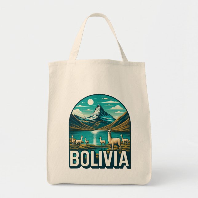 Bolso De Tela Bolivia América del Sur (Frente)