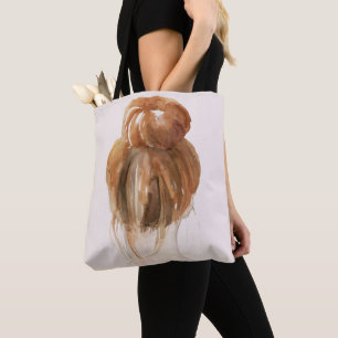 Bolso De Tela Bollo rojo del nudo del top del pelo