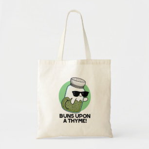 Bolso De Tela Bollos Sobre Un Thyme Gracioso Pun De Hierba