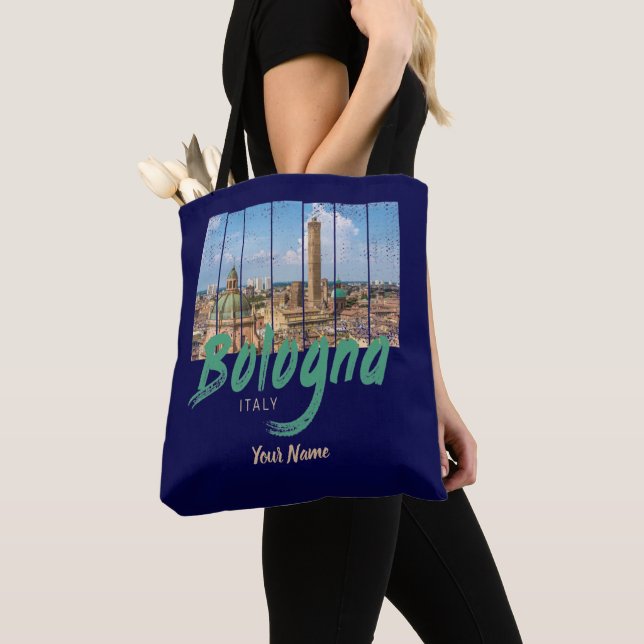 Bolso De Tela Bologna Emilia-Romagna Italia recuerdo de época (Detalle)