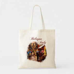Bolso De Tela Bolonia, Italia: Comprando en la lluvia