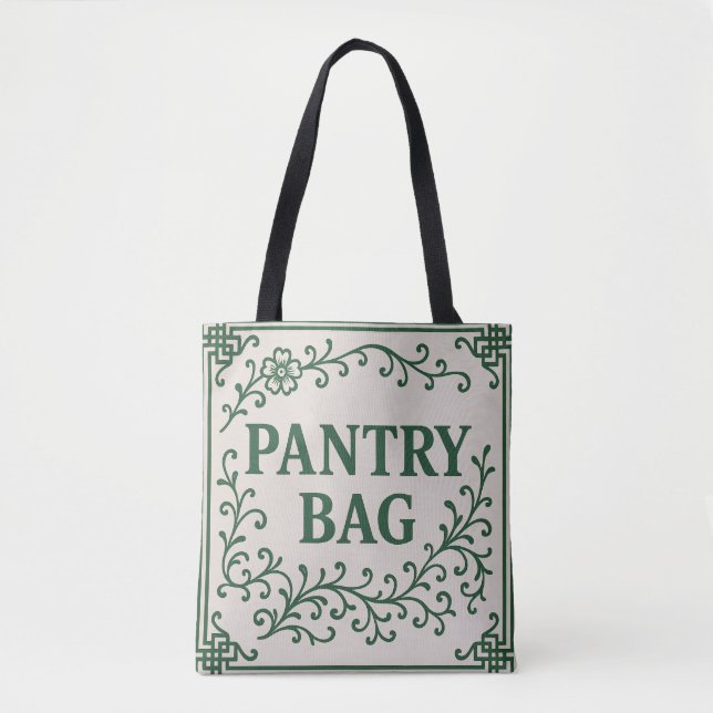 BOLSO DE TELA "BOLSA DE COMPRAS VERDE" - TOTE CHINOISERIE  (Anverso)