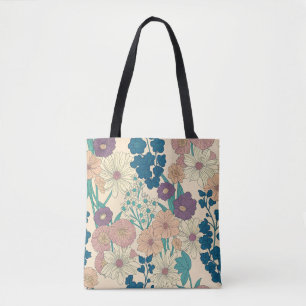 Bolso De Tela “Bolsa de mano con estampado floral vintage”