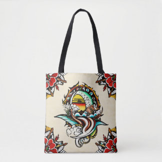 Bolso De Tela "Bolsa de tela floral vibrante"
