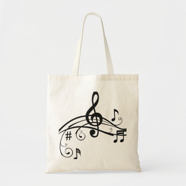 BOLSO DE TELA **BOLSA DE TOTE DEL AMANTE DE LA MÚSICA** (Frente)