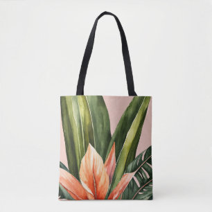 Bolso De Tela "Bolsa de Tote para la impresión natural de hojas 