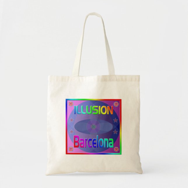 Bolso De Tela ¡Bolsa "ILLUSION Barcelona"! (Frente)