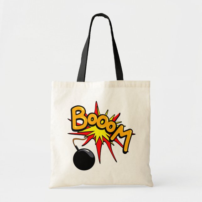 Bolso De Tela Bolsa, ilustracion divertido (Frente)