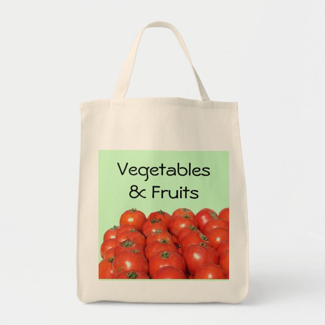 Bolso De Tela Bolsa: Verduras y frutas (Frente)