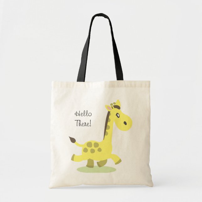 Bolso De Tela ¡Bolso de la jirafa, hola allí! (Frente)