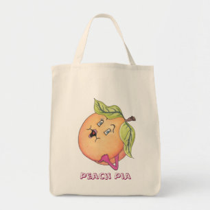 Bolso De Tela "Bolso de ultramarinos del Pia del melocotón"