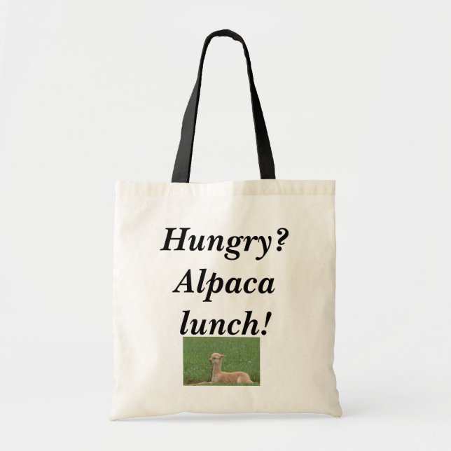 Bolso De Tela ¡Bolso del almuerzo de la alpaca! (Frente)