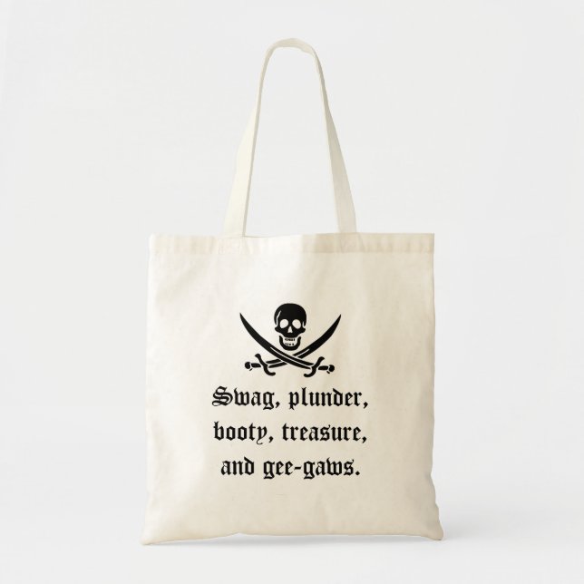 Bolso De Tela ¡Bolso del botín de un pirata! (Frente)