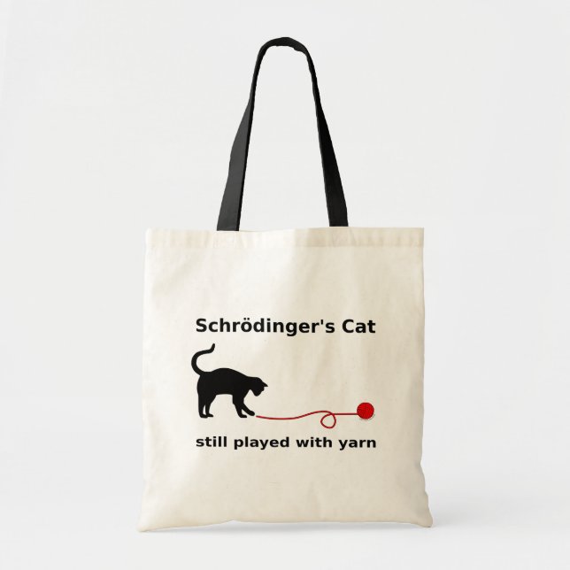 Bolso De Tela "Bolso del gato de Schrödinger" (luz) (Frente)
