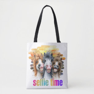 Bolso De Tela Bolsos,horse meme – funny horses on a selfie