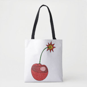 Bolso De Tela Bomba de cerezo purpurina