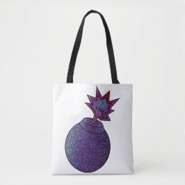Bolso De Tela Bomba de galaxia purpurina