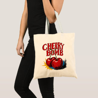 Bolso De Tela Bombas de Cereza Retro