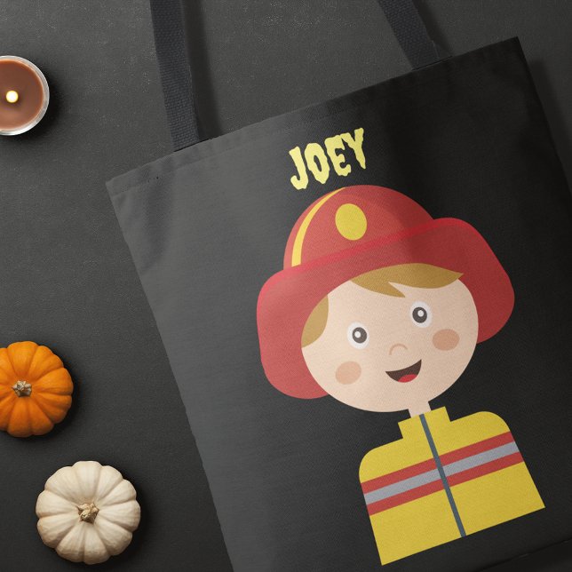 Bolso De Tela bombero bombero truco de Halloween (Subido por el creador)